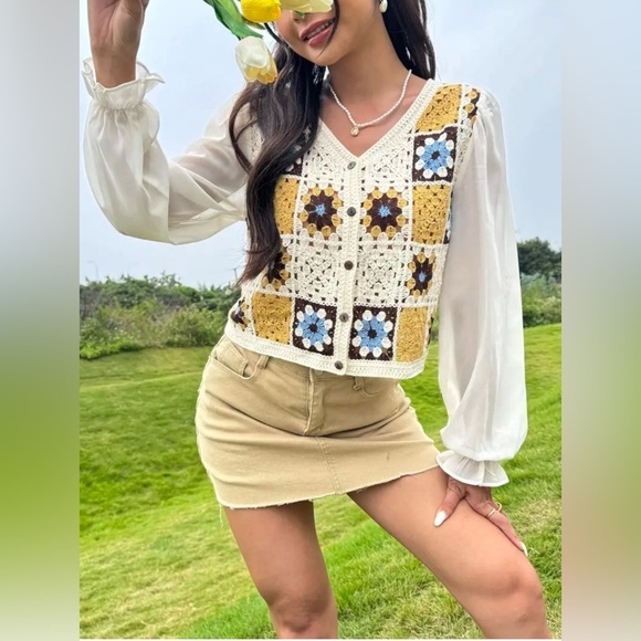 BoHo Crotchet Cardigan (NIP) - Picture 2 of 3